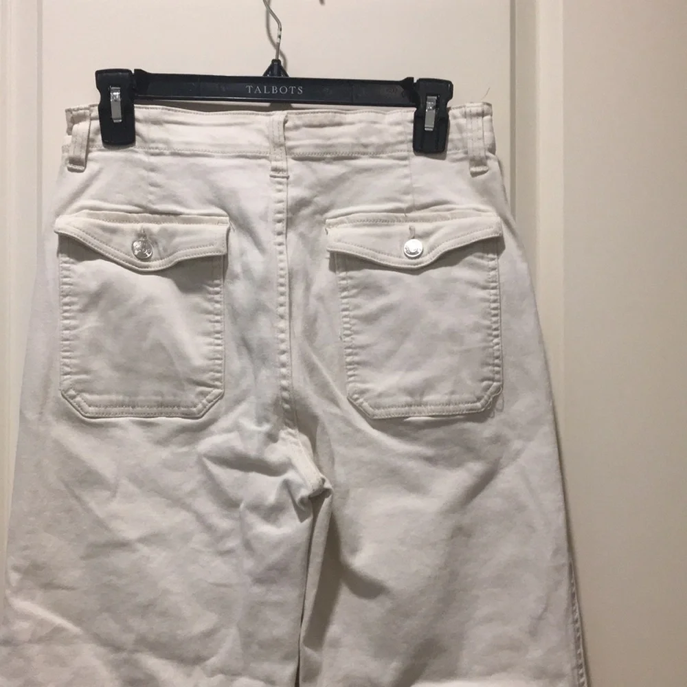 Vigoss women Dylan High Rise Wide Leg Crop jean pants stretch size 28